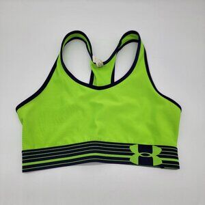 Under Armour Sports Bra Compression Lime Green‎ Unlined Heat Gear Size S